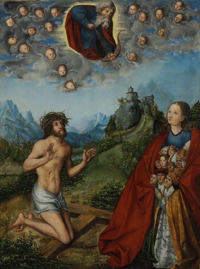 id. Lucas Cranach: A kettős közbenjárás: az Irgalmas Szűz és a Fájdalmak Embere közbenjár az emberiségért