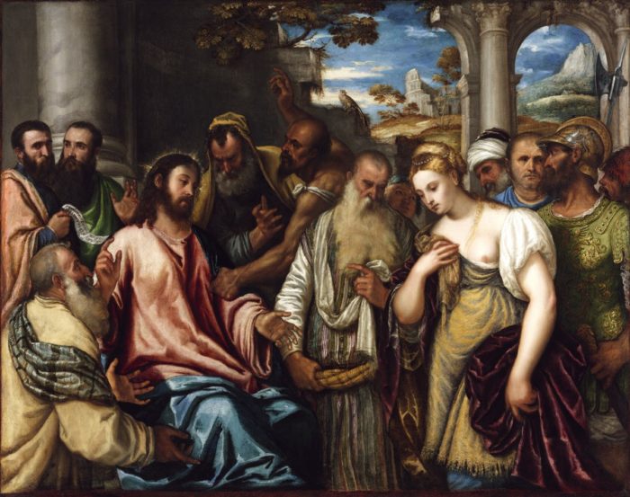 Polidoro Lanciano: Krisztus és a házasságtörő asszony